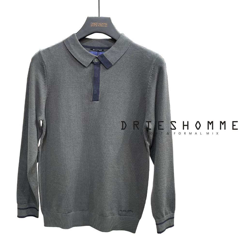 DRIES HOMME    2023 S/S 신상    드리스옴므 NT-16#   라인 카라 니트 티셔츠      전국 무료배송 SALE